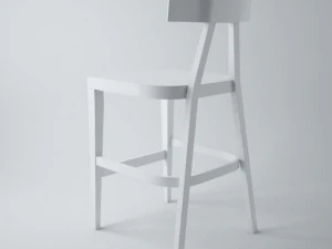 bst0336 wooden bar stool 3D Model
