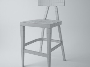 bst0336 wooden bar stool 3Dモデル