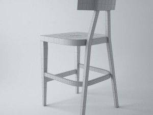 bst0336 wooden bar stool 3Dモデル