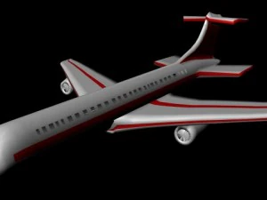 avião comercial Modelo 3D