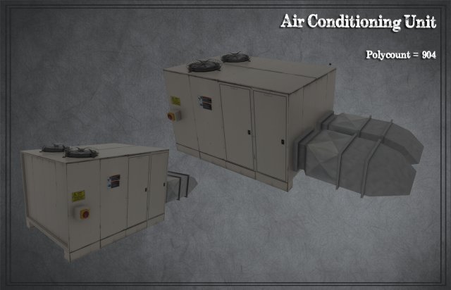 roof air condition Model 3D .c4d .max .obj .3ds .fbx .stl .blend 