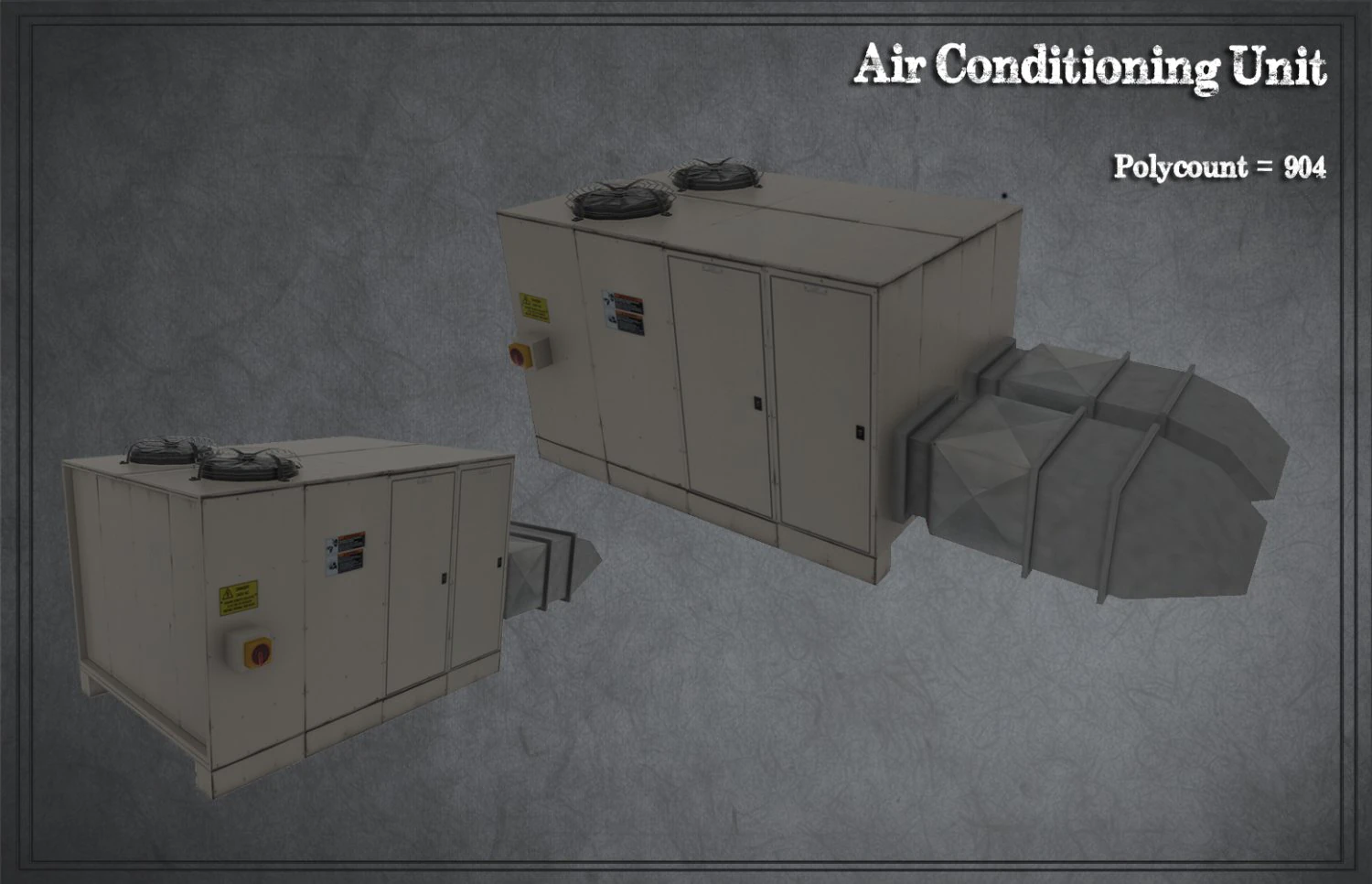 roof air condition 3D Model .c4d .max .obj .3ds .fbx .stl .blend 