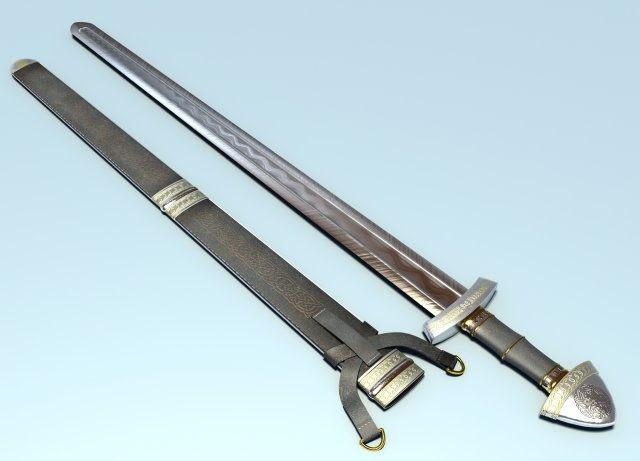 viking konungsword Model 3D .c4d .max .obj .3ds .fbx .stl .blend 