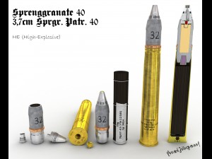 pak 36 ammo kit 3D-Modell