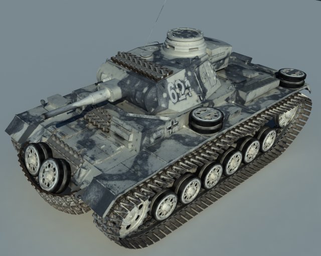 pz3 winter 3D Model .c4d .max .obj .3ds .fbx .stl .blend 