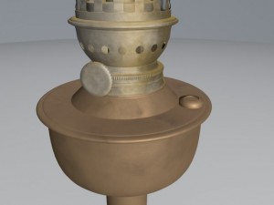 old table lamp no lamp inside 3D मॉडल