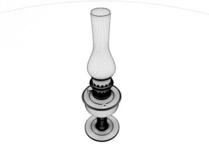old table lamp no lamp inside 3D Model