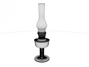 old table lamp no lamp inside 3D मॉडल