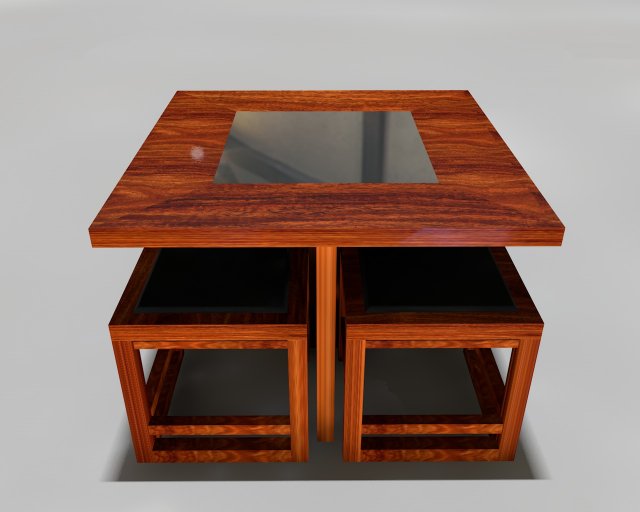 cafe table set Modelo 3D .c4d .max .obj .3ds .fbx .stl .blend 