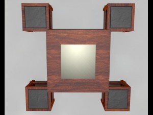 cafe table set Modelo 3D