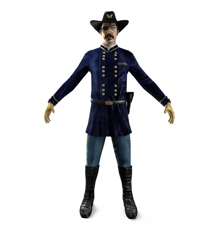 3d soldier 1800s usa model Model 3D .c4d .max .obj .3ds .fbx .stl .blend 