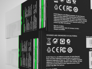 razer hammerhead pro retail package Modelo 3D