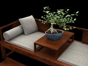 chinese style sofa Modelo 3D