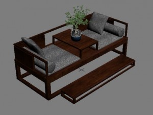 chinese style sofa Modelo 3D