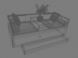 chinese style sofa Modelo 3D