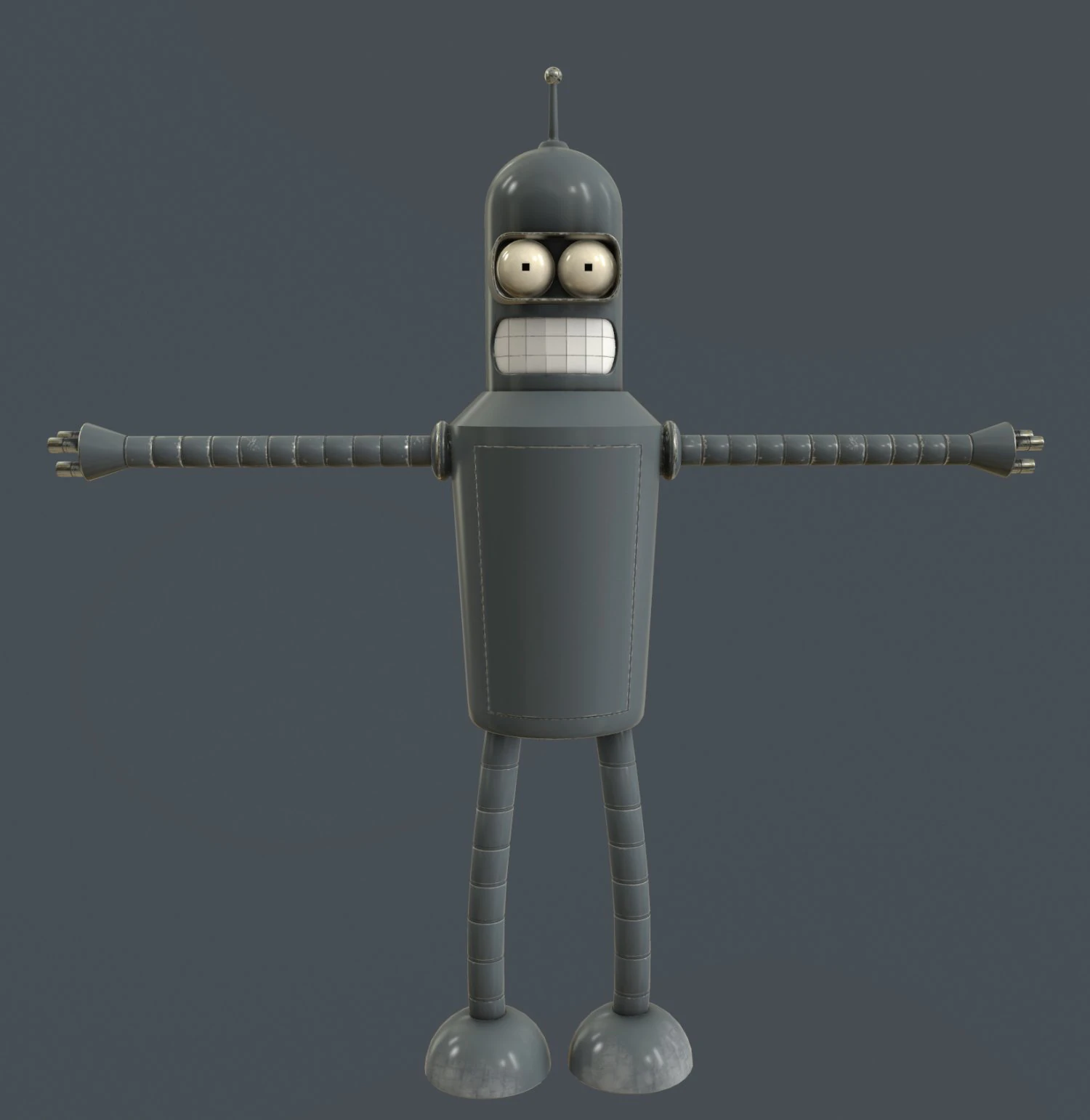robot futurama bender 3D Model .c4d .max .obj .3ds .fbx .stl .blend
