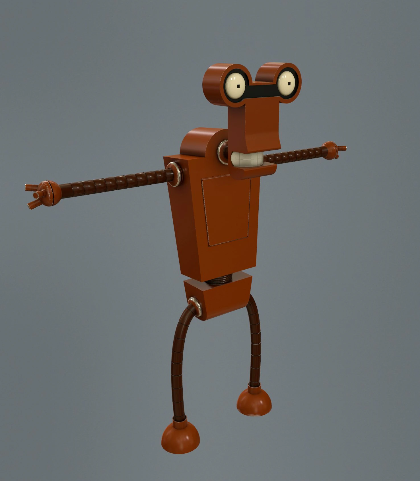 robot futurama roberto 3D Model .c4d .max .obj .3ds .fbx .stl .blend