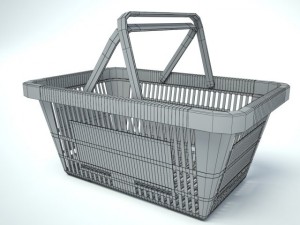 shopping basket 3D 模型