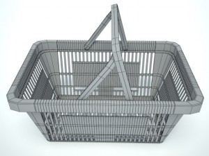 shopping basket 3D 模型