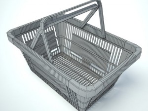 shopping basket 3D 模型