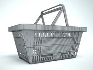 shopping basket 3D 模型