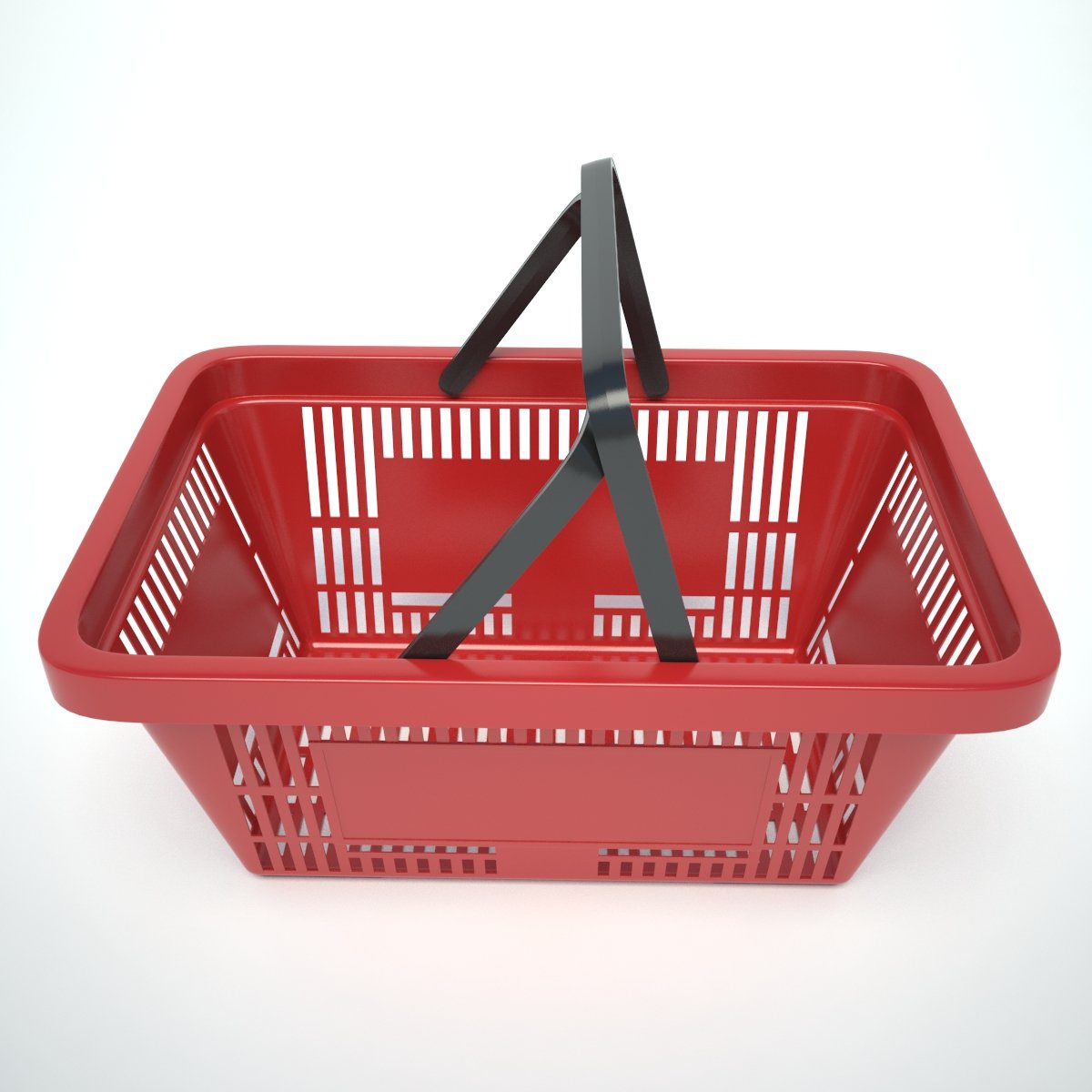 Plastic Basket 3D, Incl. basket & grocery - Envato Elements