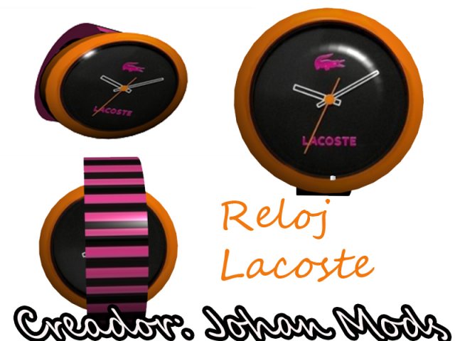 watch lacoste 3D 模型 .c4d .max .obj .3ds .fbx .stl .blend 