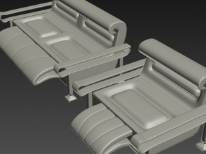 sofa and armchair 3D Модель