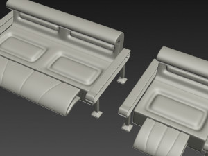 sofa and armchair 3D Модель