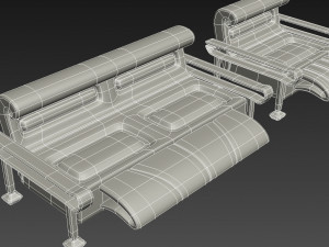 sofa and armchair 3D Модель