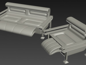 sofa and armchair 3D Модель