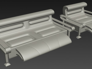 sofa and armchair 3D Модель