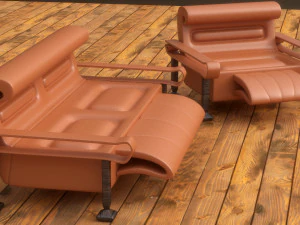 ソファと肘掛け椅子 3Dモデル