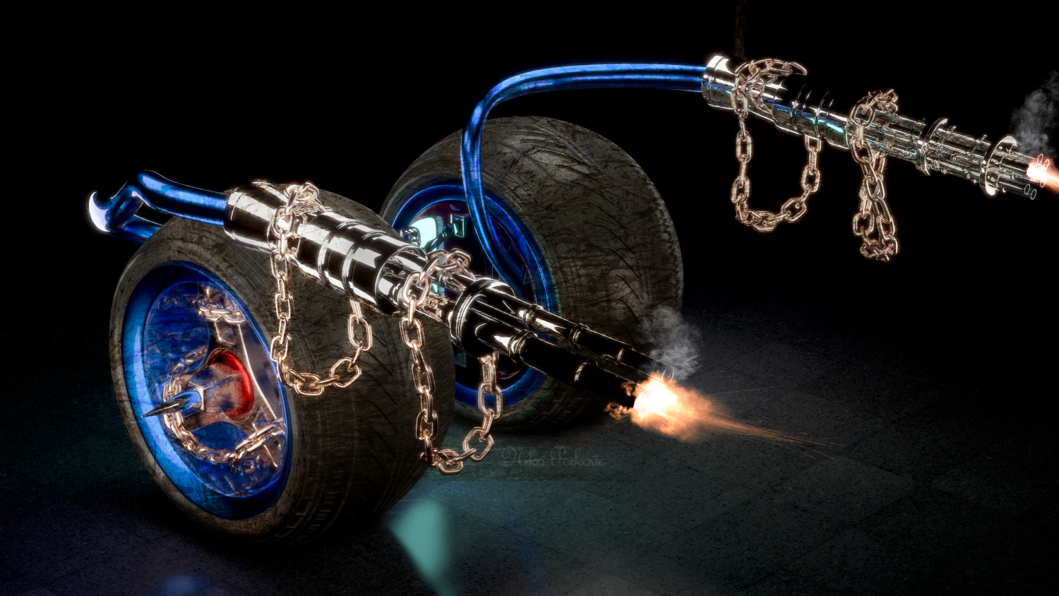 axel twisted metal 3D Model .c4d .max .obj .3ds .fbx .stl .blend 