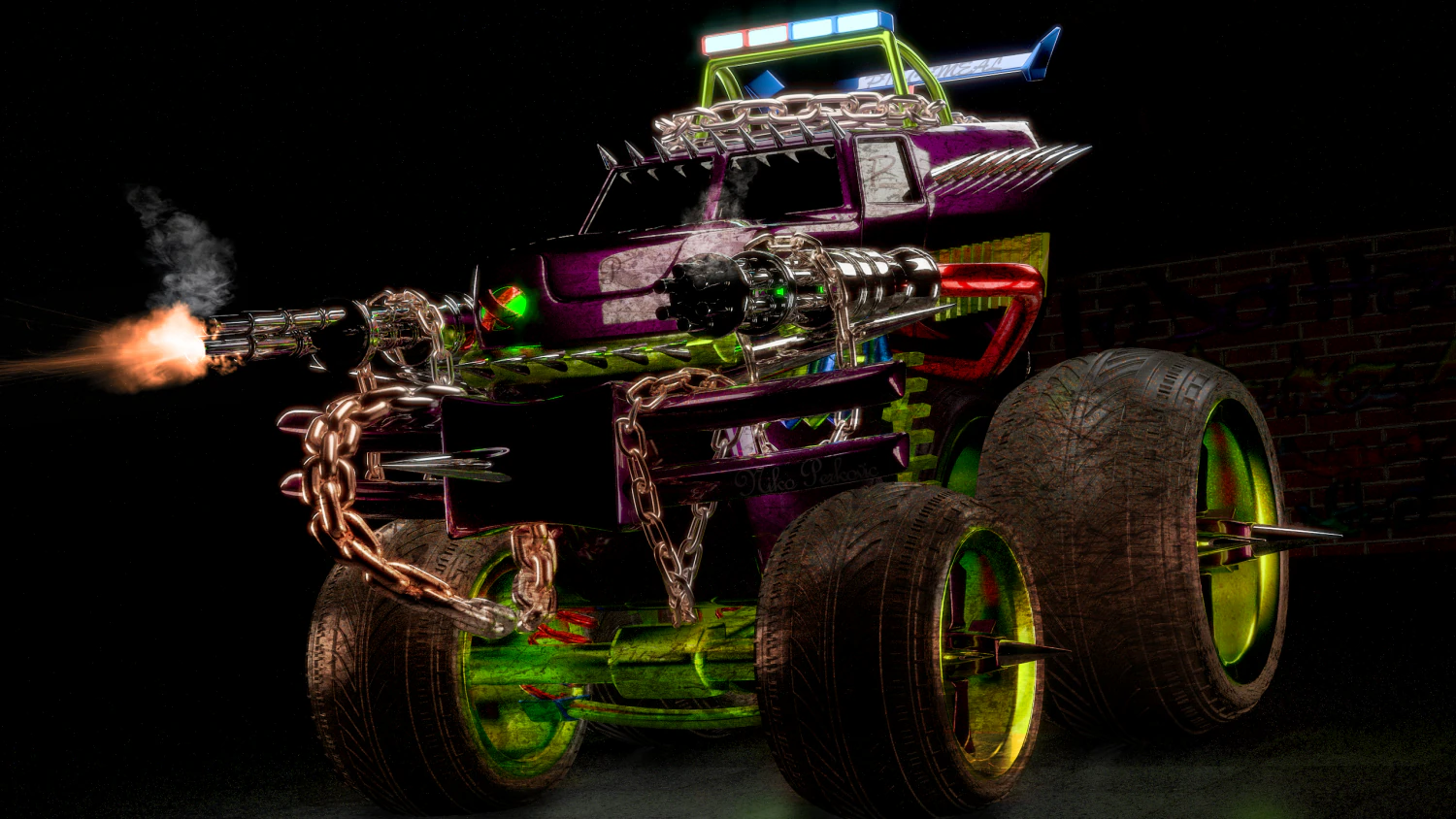 piecemeal twisted metal 3D Model .c4d .max .obj .3ds .fbx .stl .blend 