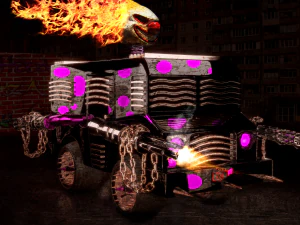 darktooth bükülmüş metal 3D Model