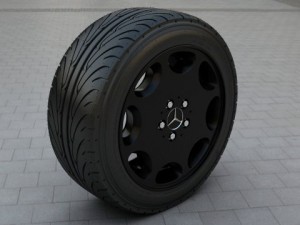 mercedes 8 hole wheel Modelo 3D