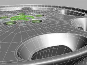 mercedes 8 hole wheel 3D Model