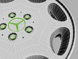 mercedes 8 hole wheel Modelo 3D