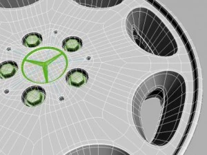 mercedes 8 hole wheel 3D Model