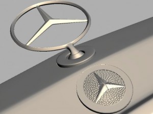 mercedes w124 201 126 mask Modelo 3D
