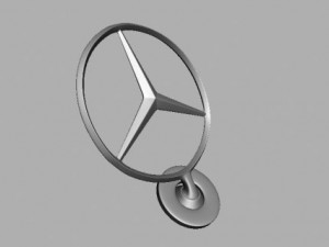 mercedes hood badge Modelo 3D