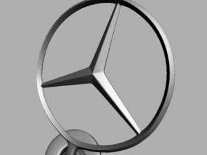 mercedes hood badge Modelo 3D