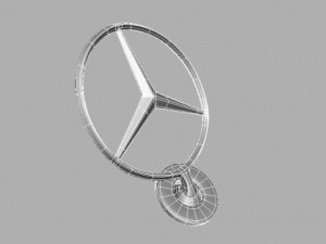 mercedes hood badge Modelo 3D