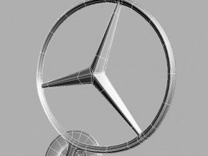 mercedes hood badge Modelo 3D
