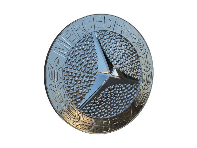 mercedes mask badge 3D Model .c4d .max .obj .3ds .fbx .stl .blend