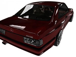 mercedes 126 sec amg widebody Modelo 3D
