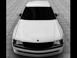 mercedes 126 sec amg widebody Modelo 3D