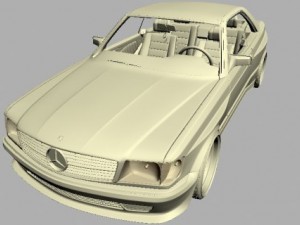 mercedes 126 sec amg widebody Modelo 3D