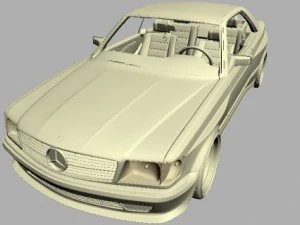 mercedes 126 sec amg widebody 3D Model
